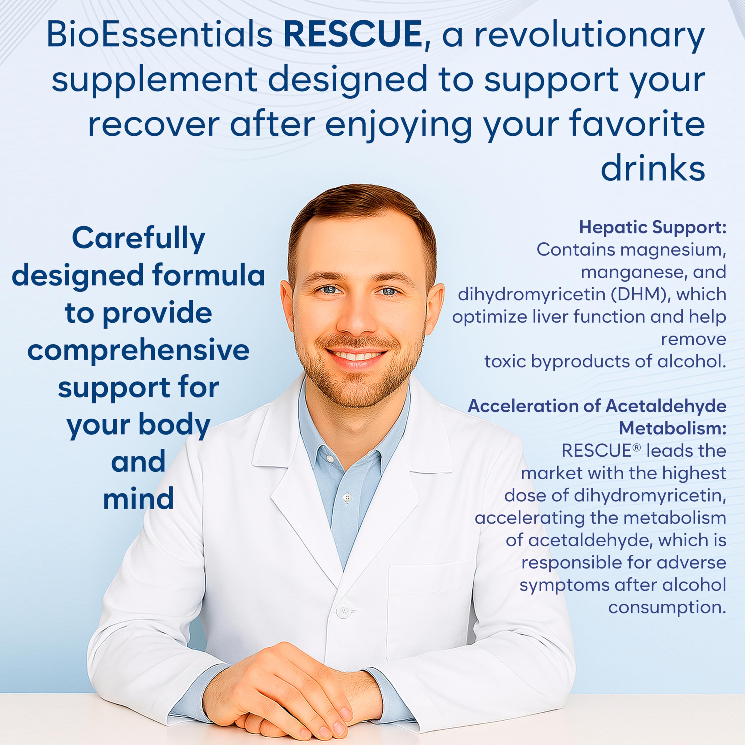 BioEssentials Rescue on a desk during a busy workday