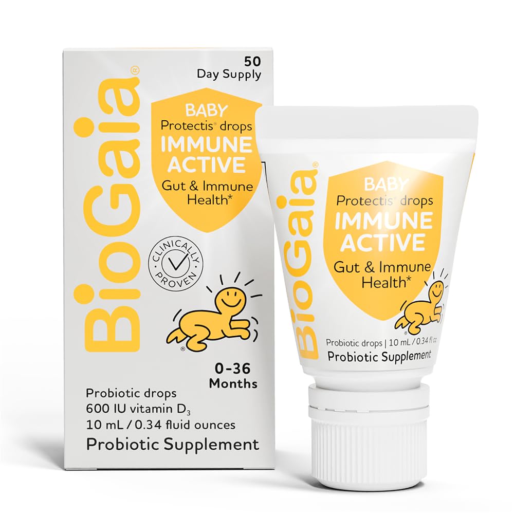 BioGaia Immune Active baby drops bottle for daily probiotic support.