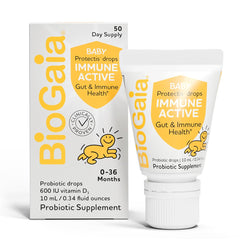 BioGaia Immune Active baby drops bottle for daily probiotic support.