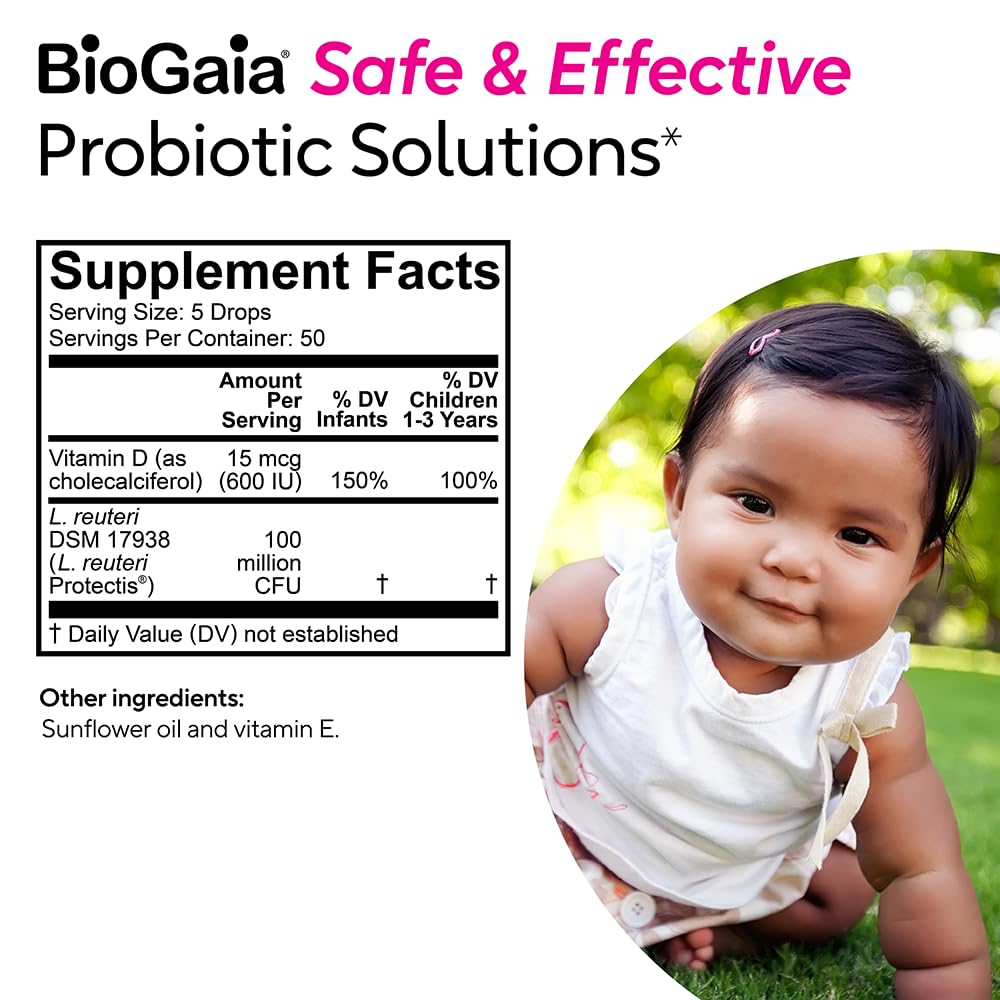 BioGaia Immune Active baby drops packaging highlighting probiotic immune support.