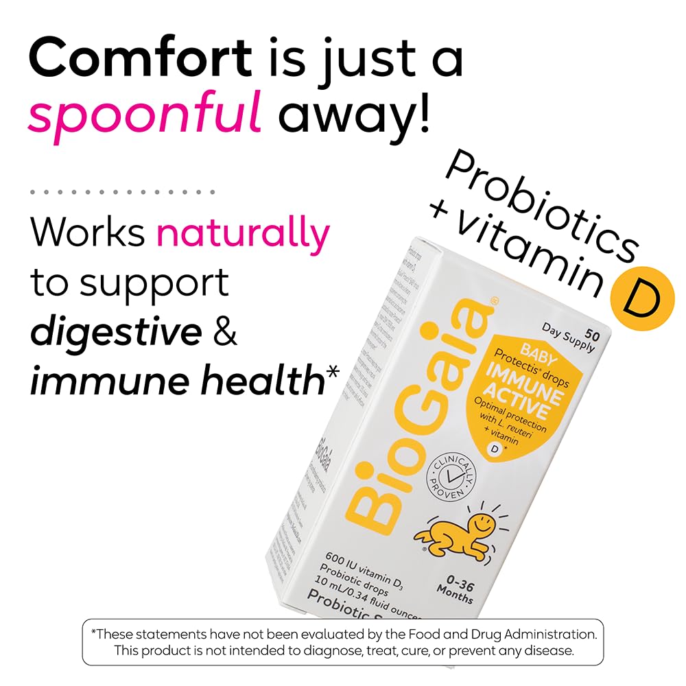BioGaia Immune Active baby drops pour for easy daily dosing.