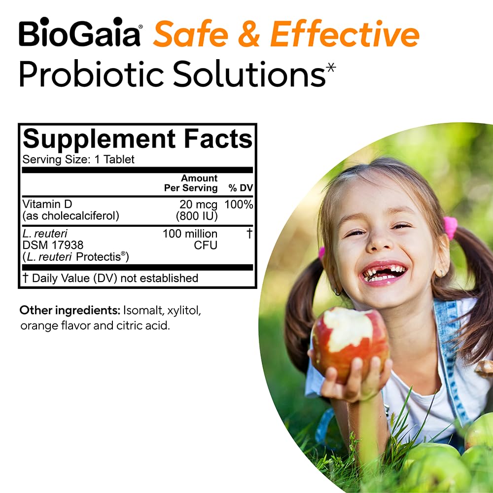 BioGaia Immune Active Kids bottle and pour for daily usage