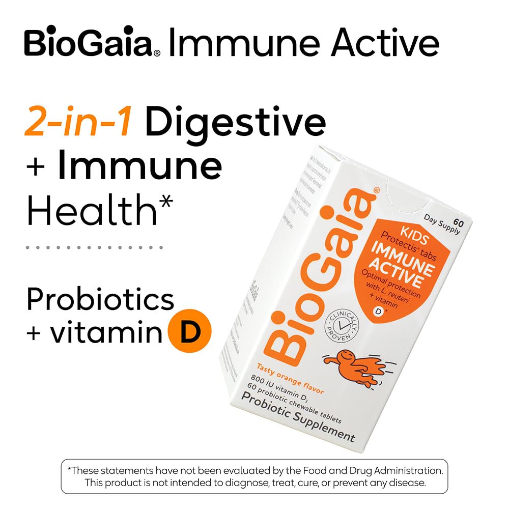BioGaia Immune Active Kids pack front showing the product