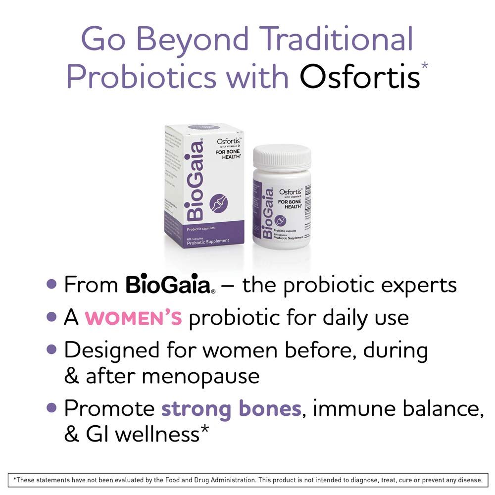BioGaia Osfortis capsules closeup signaling GI wellness support