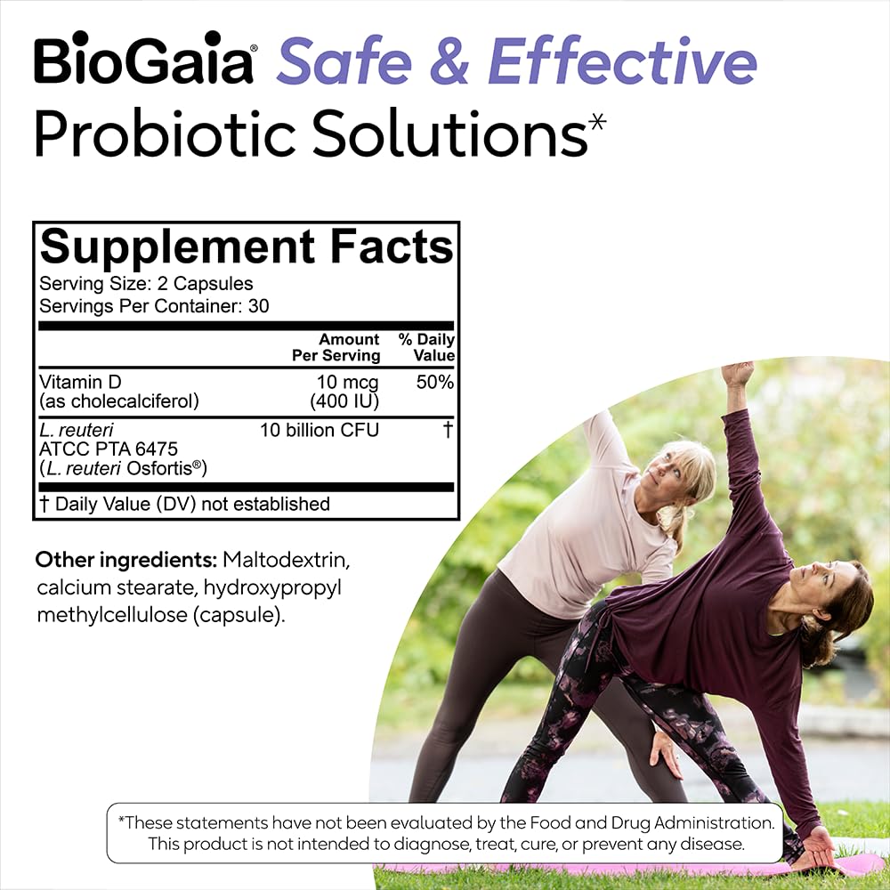 BioGaia Osfortis pack on shelf conveys convenient monthly use