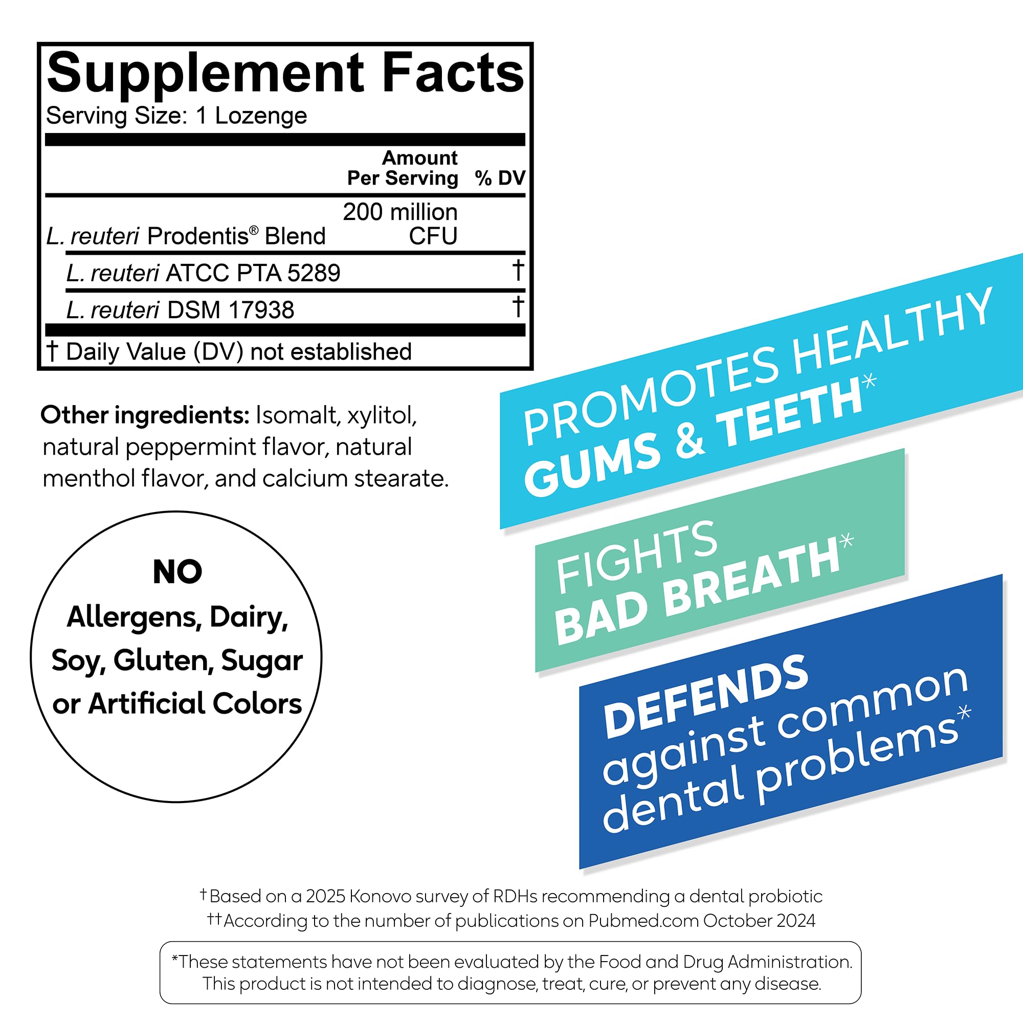 Prodentis mint oral care supplement for healthy routine
