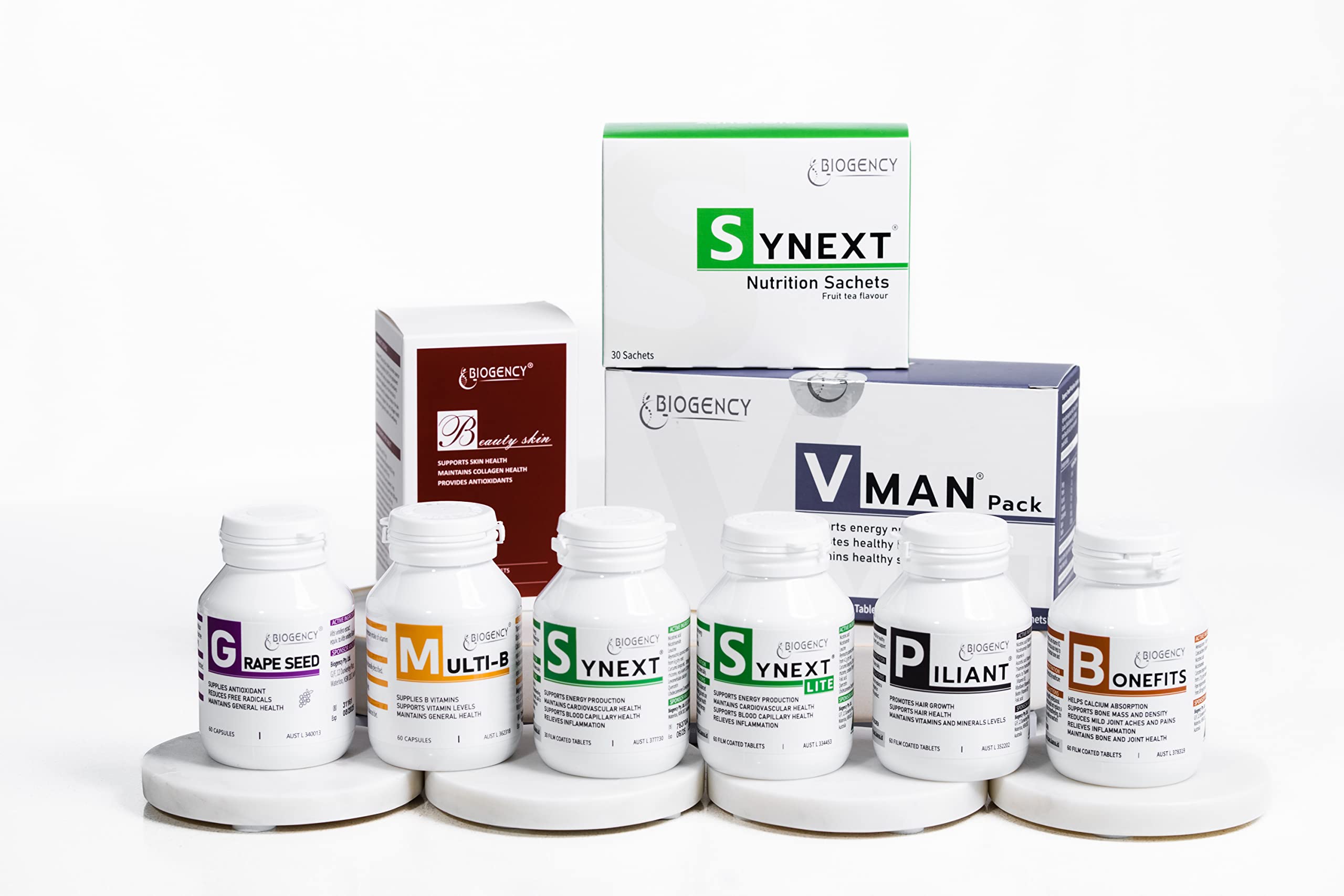 Biogency Synext NAD+ packaging with Australia flag hinting origin