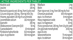 Close-up of Biogency Synext NAD+ tablets showing smooth coating for easy swallowing