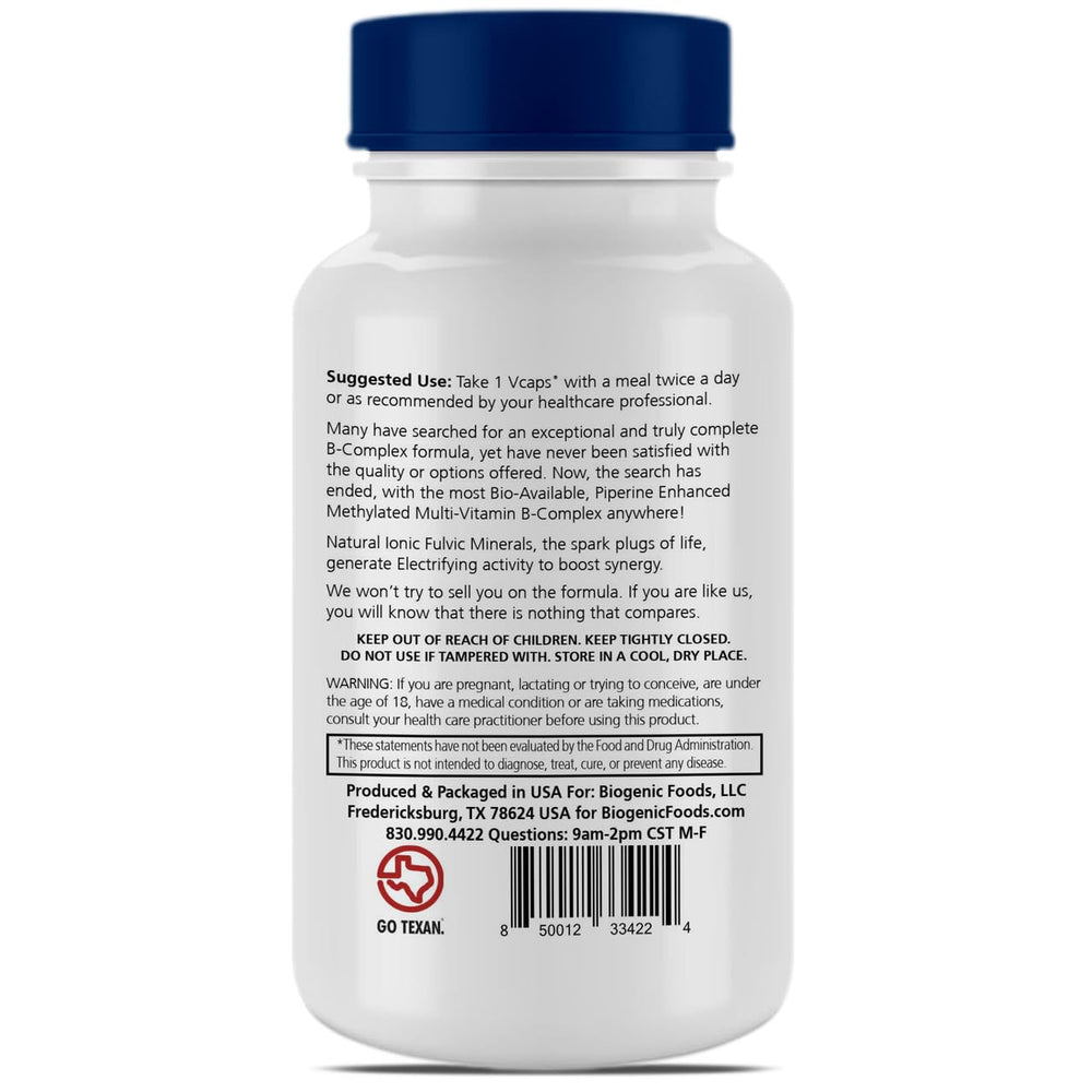 Family-owned sourcing emphasis in Methylectric B-50 packaging shot.