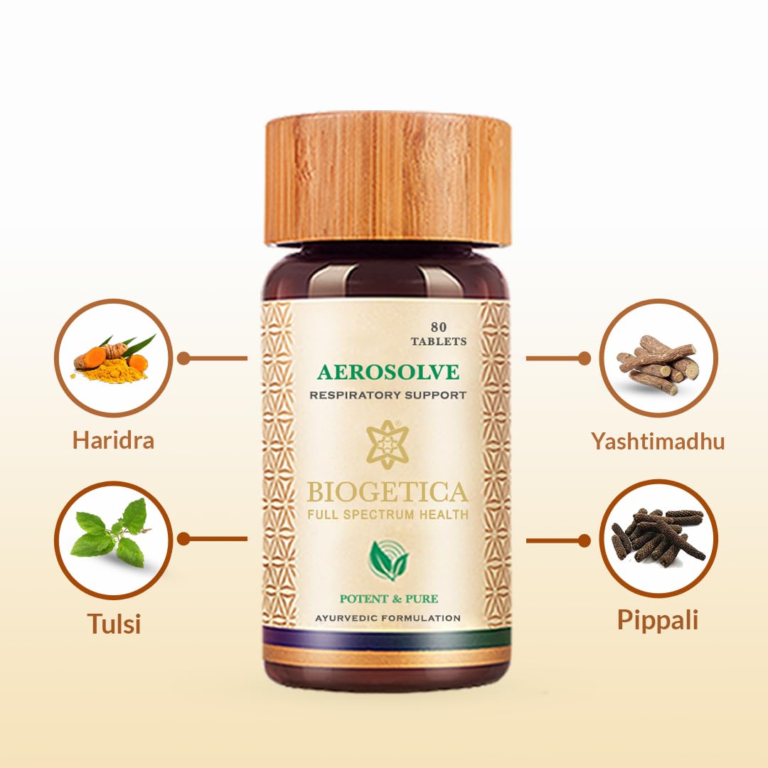 Biogetica Aerosolve bottle label close-up emphasizing vegan, natural ingredients.