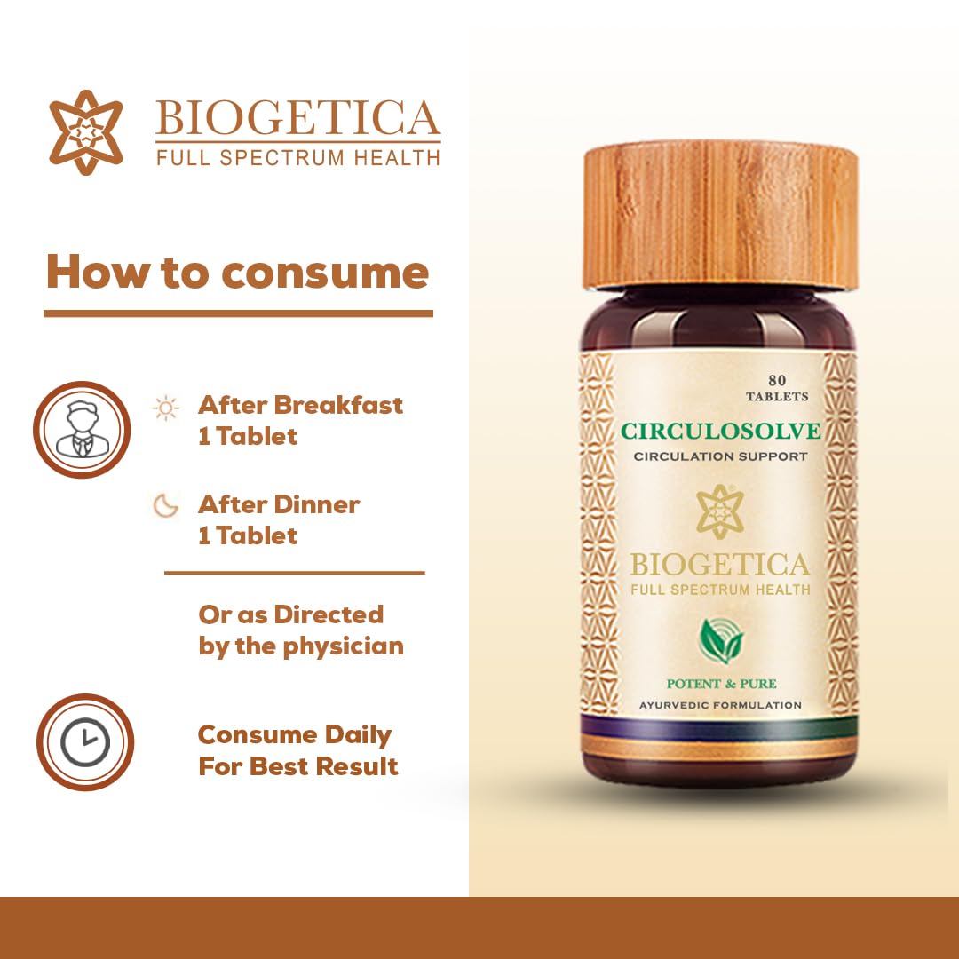 Biogetica Circulosolve bottle on a clean surface, conveying natural wellness.