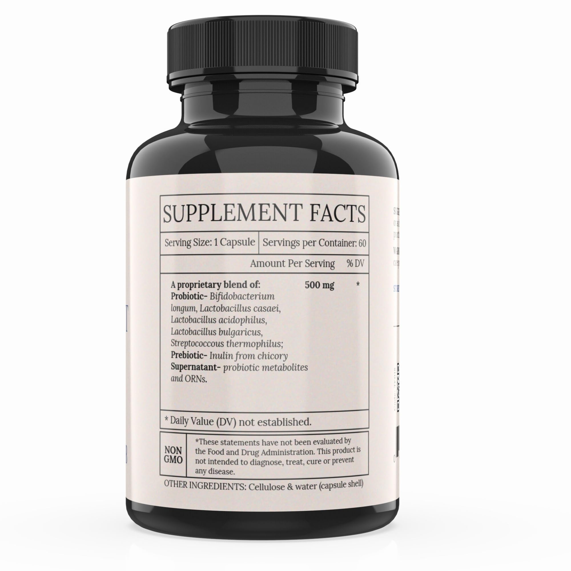 BioImmersion Synbiotic label shows vegan formula for digestive harmony