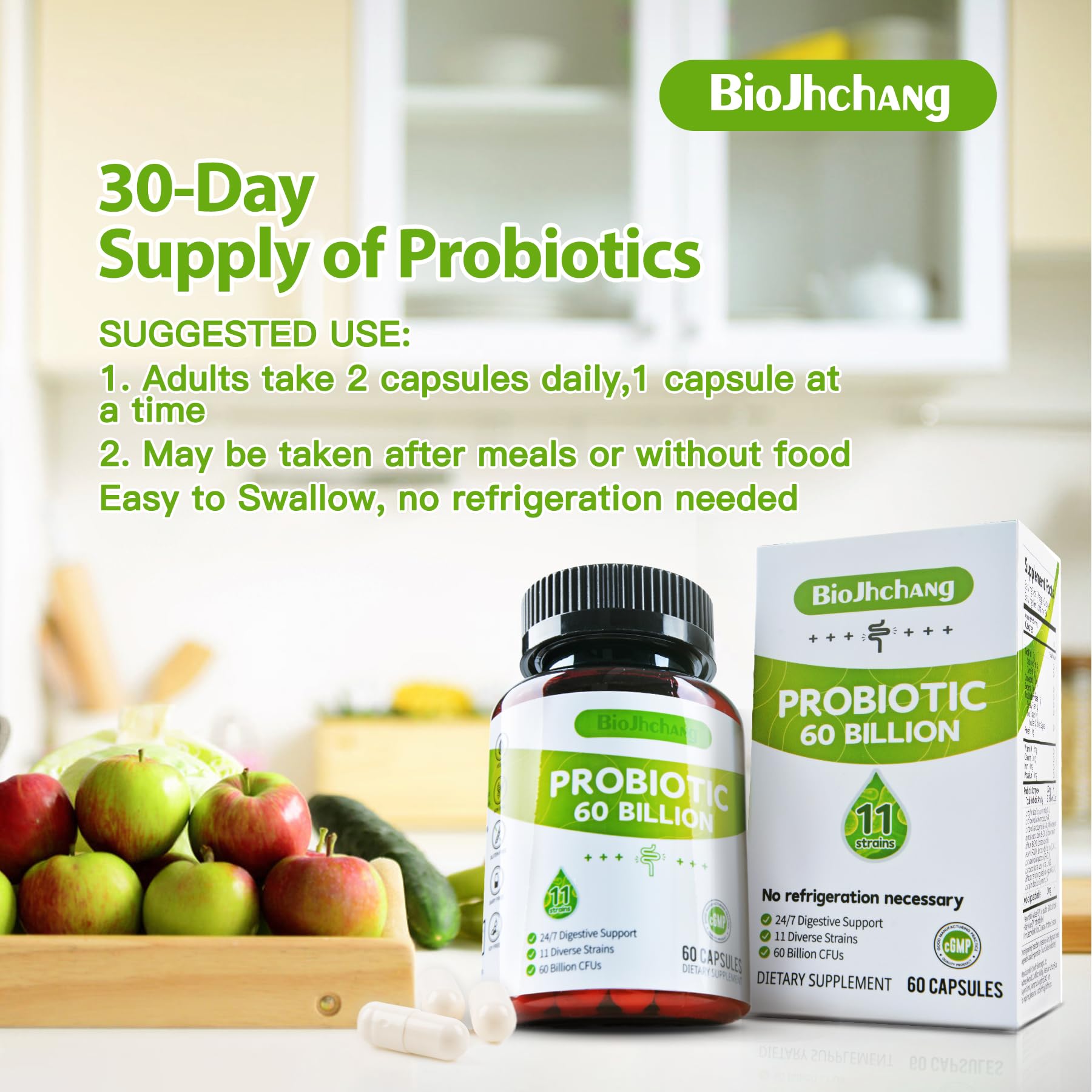BioJhchang digestive enzymes aid meal breakdown for smoother digestion.