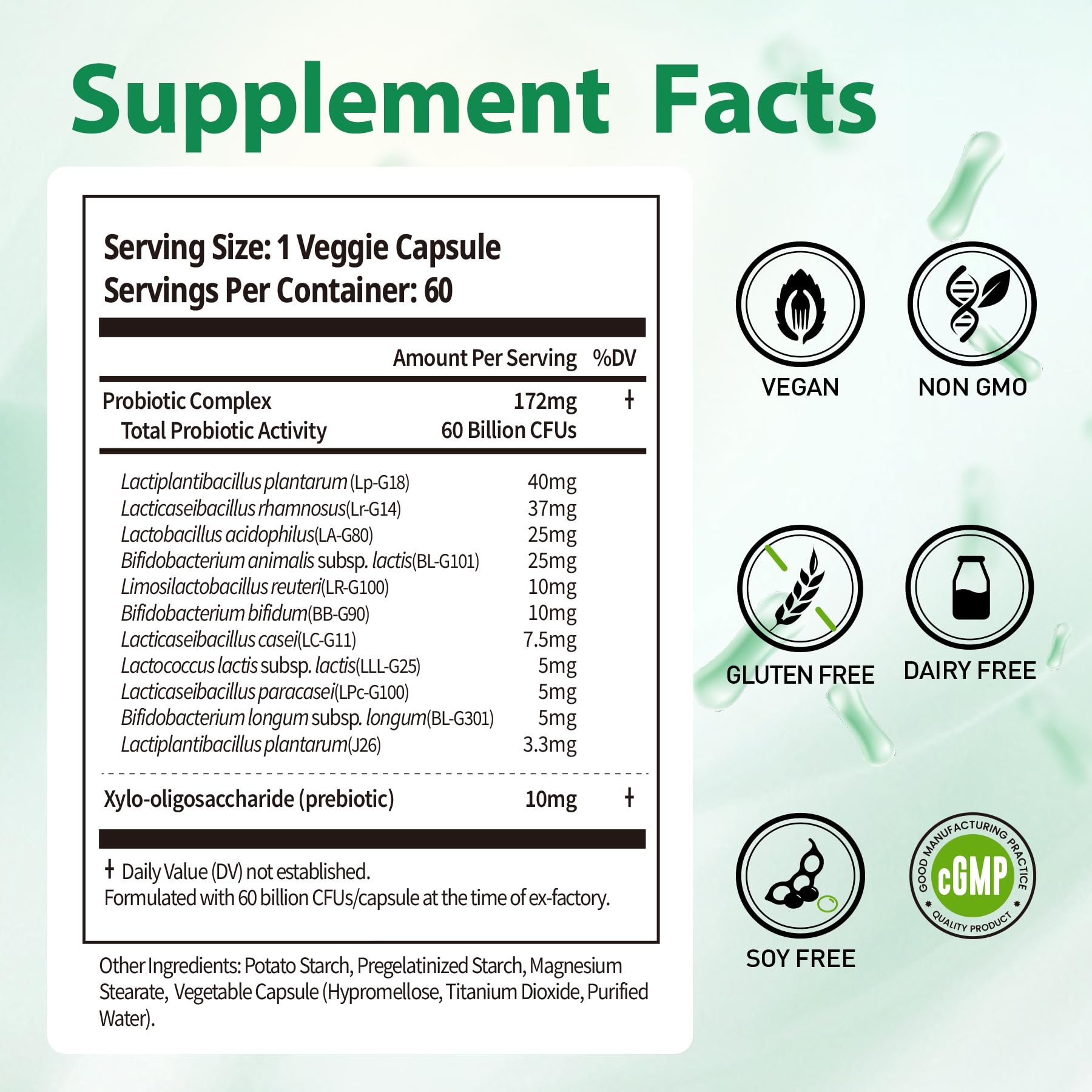 BioJhchang Probiotics 11-strains capsule highlights diverse gut-supporting strains.