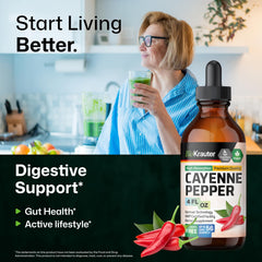 BIO KRAUTER Cayenne Drops dropper close-up showing precise dosing.
