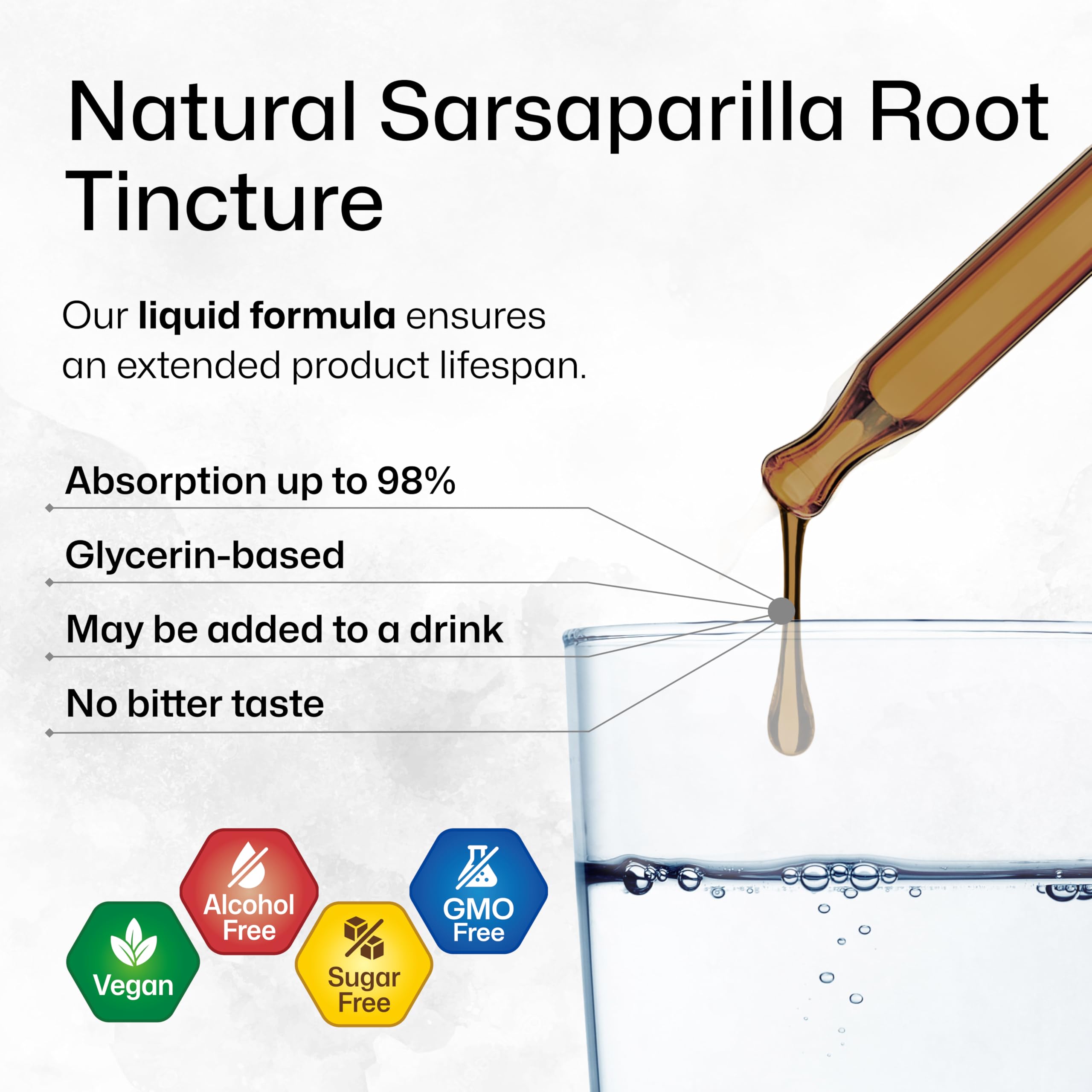 BIO KRAUTER Sarsaparilla drops added to a beverage