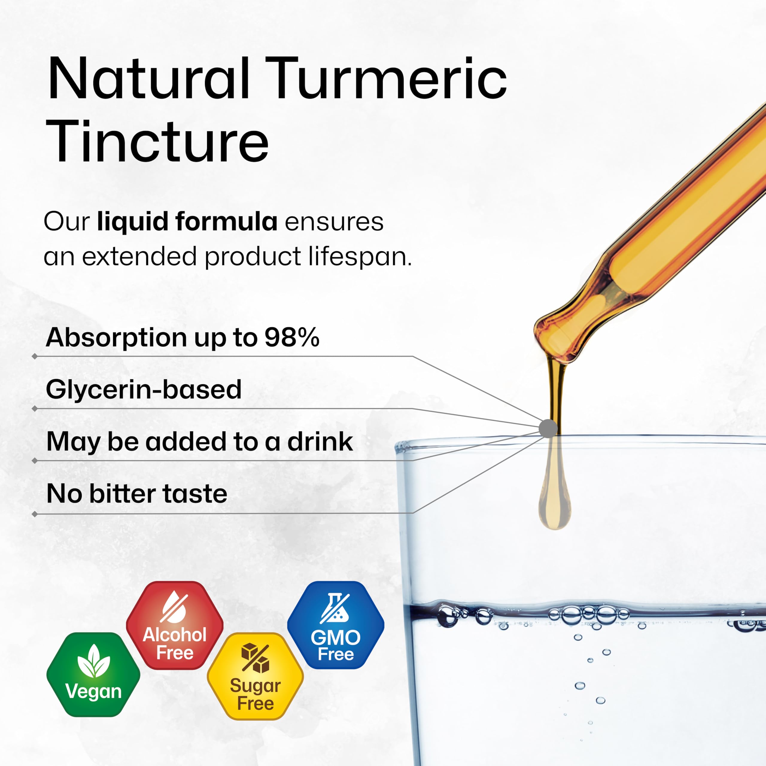 BIO KRAUTER Turmeric Tincture label close-up shows simple ingredients.