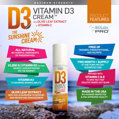 BIOLABS PRO Vitamin D3 15000IU cream texture swatch reveals rich consistency