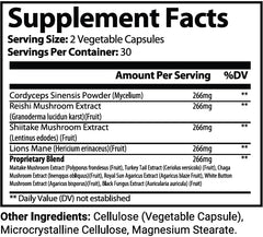 Biolen Labs Elevated Wellness Mushroom Complex packaging highlighting cGMP quality and third-party testing