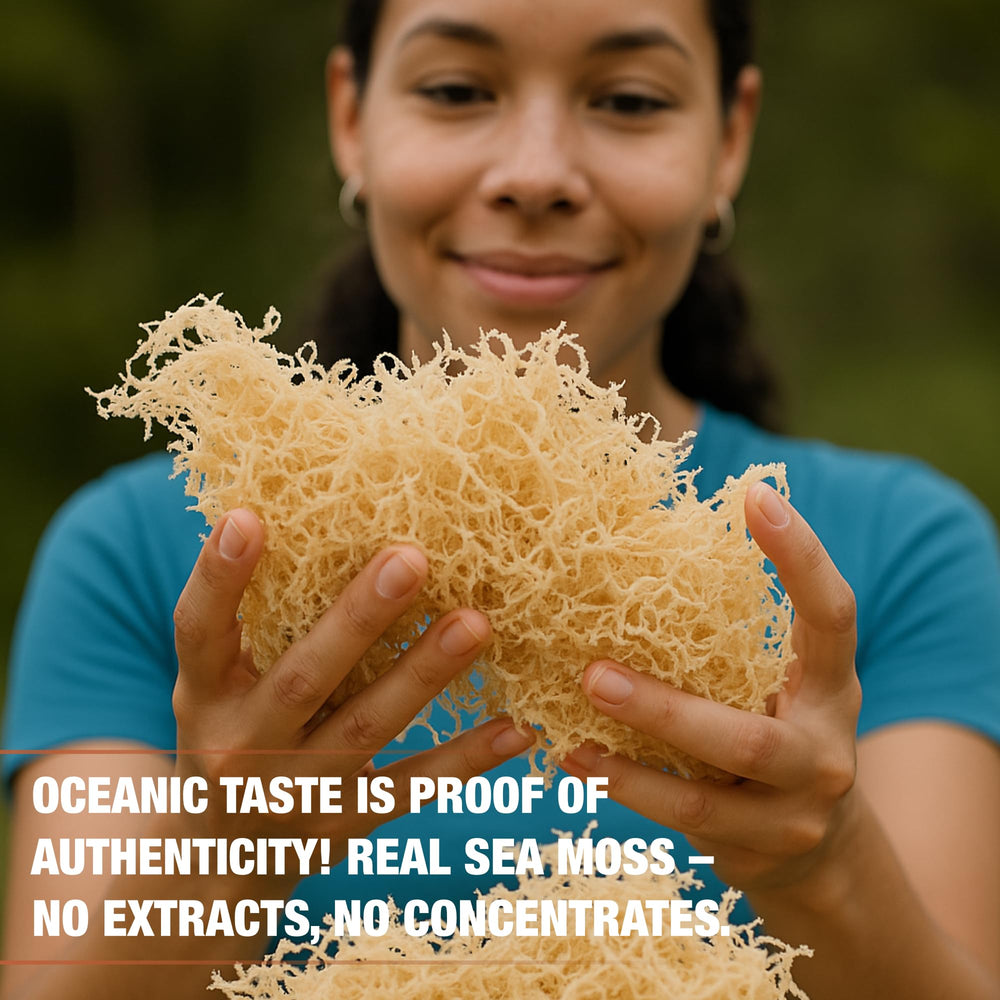 Biolore sea moss gel nutrition label highlights minerals and vegan ingredients
