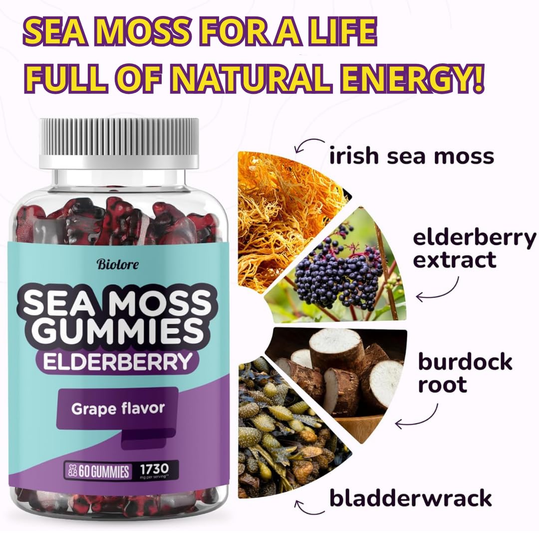 Biolore Sea Moss Gummies burdock root in the herbal blend