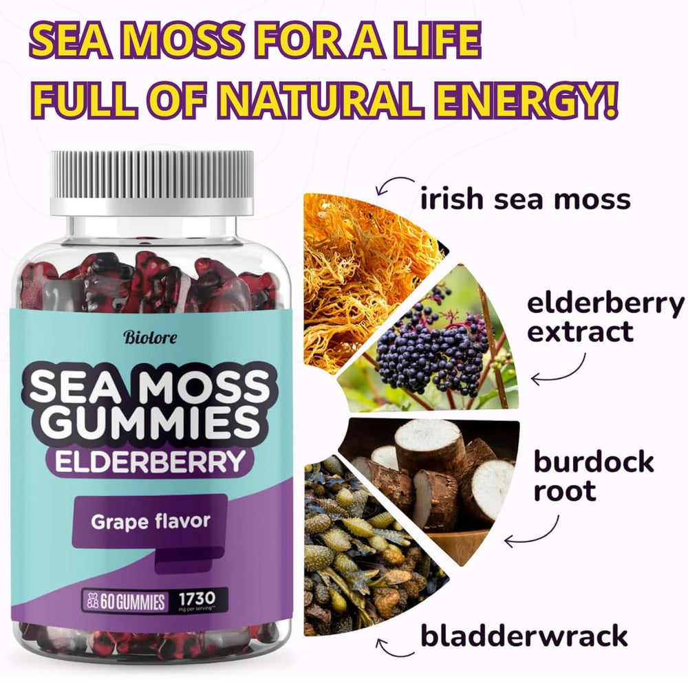 Biolore Sea Moss Gummies burdock root in the herbal blend