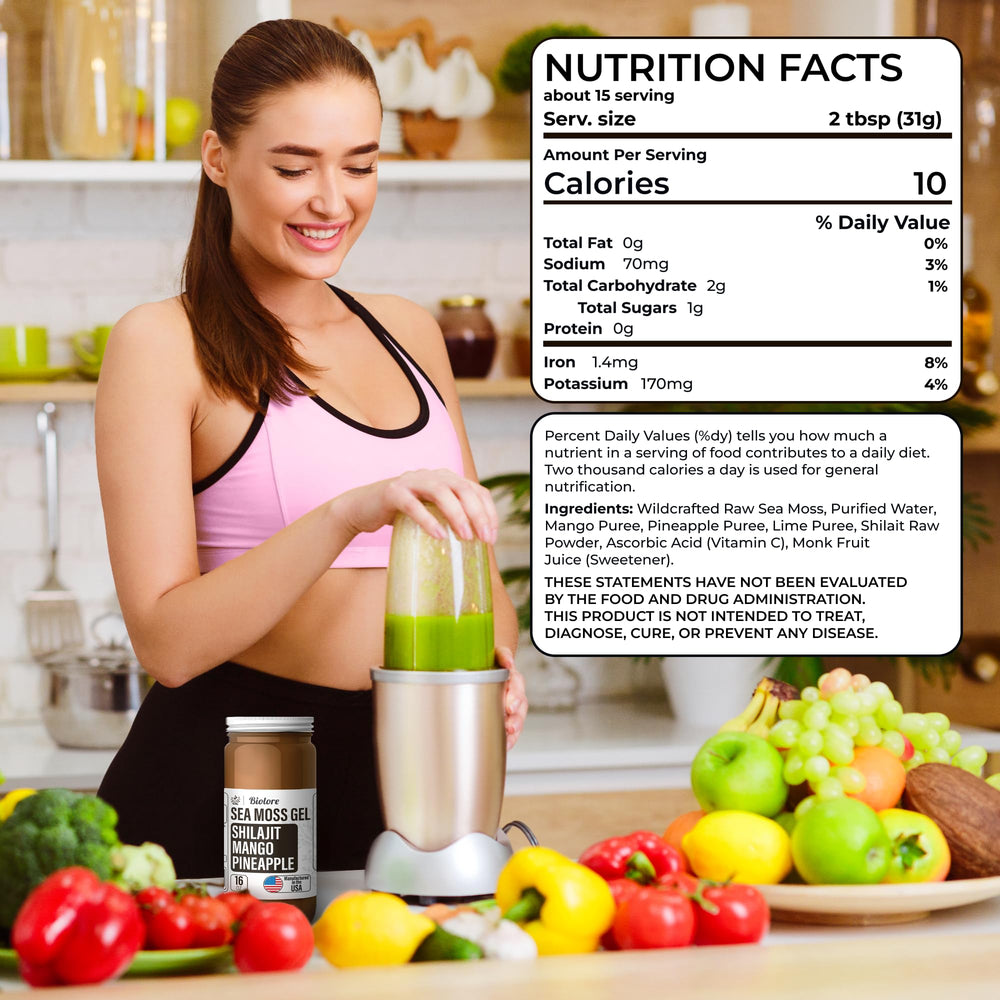 Biolore glass jar packaging showcases clean, natural nutrition promise.