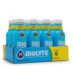 BIOLYTE Lemon Lime bottle ready for refreshing on the go.