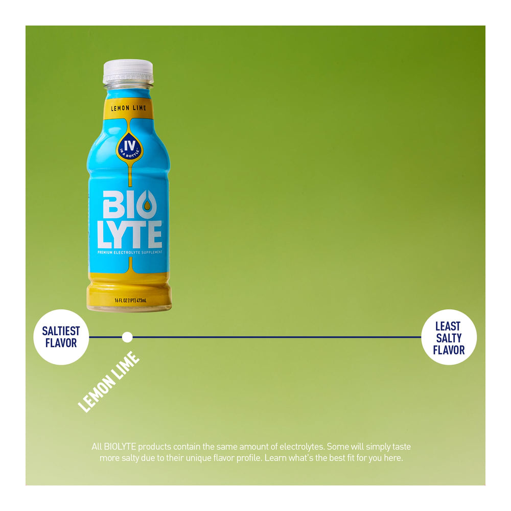 BIOLYTE Lemon Lime on-the-go bag for workouts.