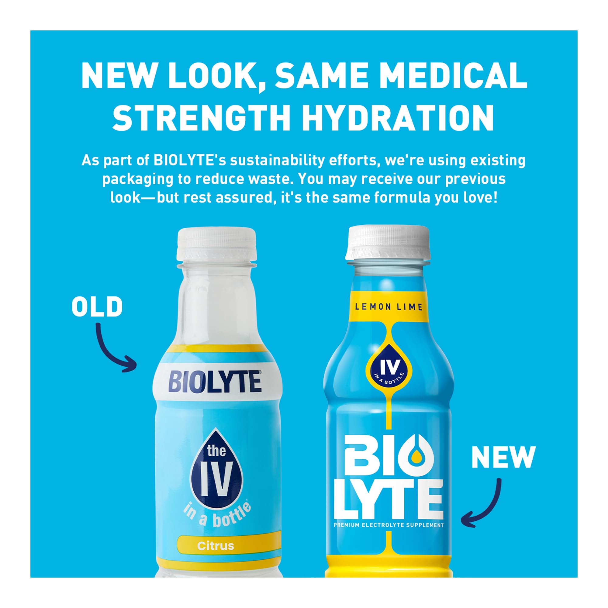BIOLYTE Lemon Lime pour demonstrates quick electrolyte replenishment.