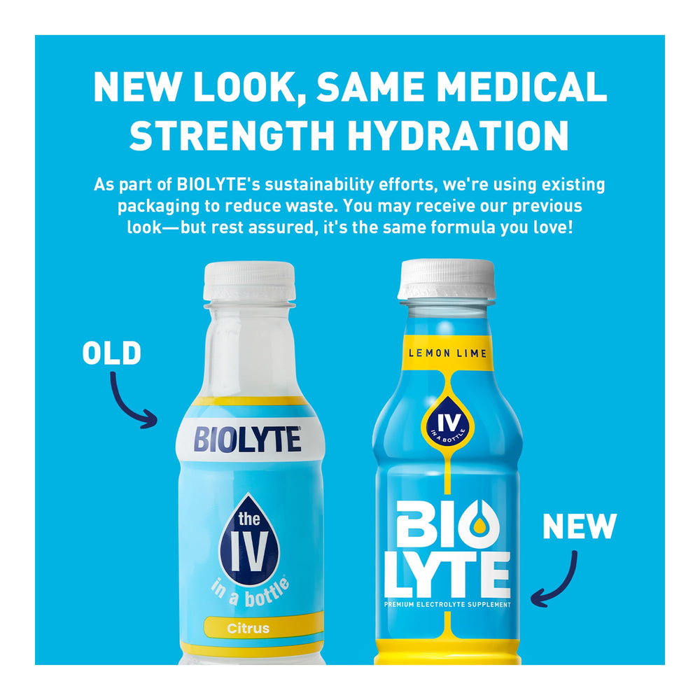 BIOLYTE Lemon Lime pour demonstrates quick electrolyte replenishment.