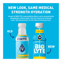 BIOLYTE Lemon Lime pour demonstrates quick electrolyte replenishment.