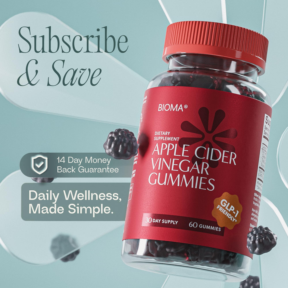 BIOMA 60-count bottle shown as a 30 day supply