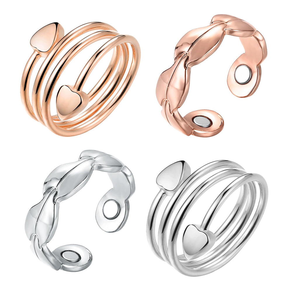 bioMag copper ring for women – close-up showing hypoallergenic finish