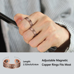 BioMag copper rings with four patterns provide versatile style options.