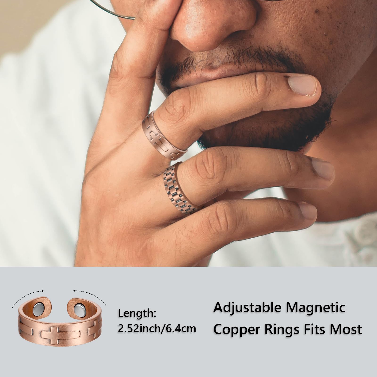 BioMag copper ring inner surface detail emphasizes smooth all-day wear.