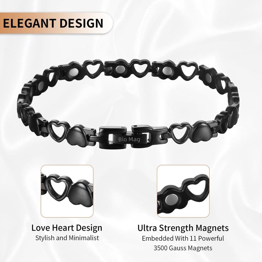 BioMag titanium steel bracelet packaging, gift-ready presentation.