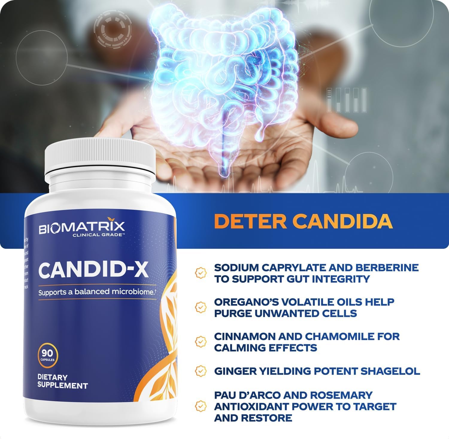 BioMatrix Candid-X chamomile flower segment for GI calm and comfort