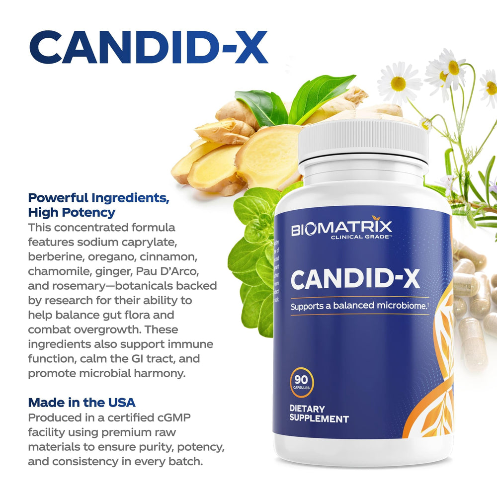 BioMatrix Candid-X ginger root highlighting digestive warmth