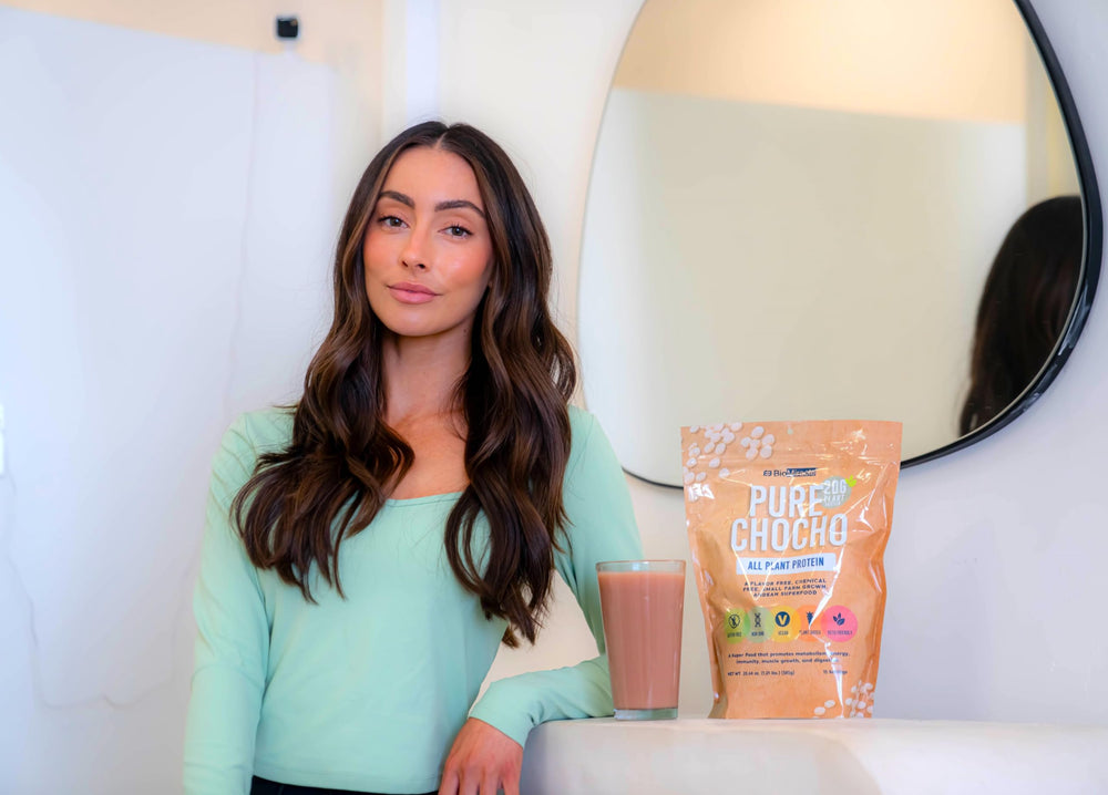 BioMiracle smoothie glass with chocho protein for an energy boost
