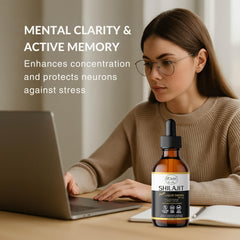 BIOMIX Shilajit Resin closeup reveals mineral-rich purity.