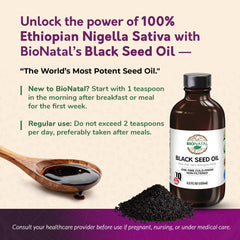 BioNatal oil pour-shot demonstrates simple daily dosing.