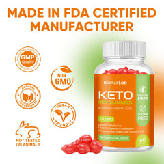 BionerLab Keto ACV Gummies fruit flavor closeup hints enjoyable snacking