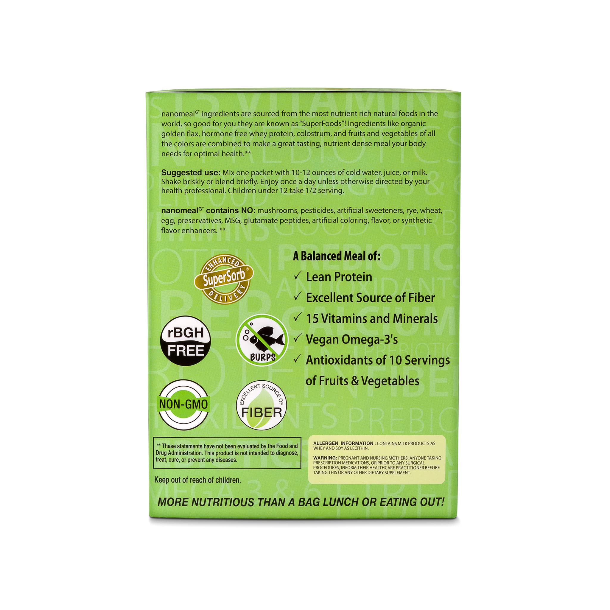 Biopharma Nanomega omega-3 pack emphasizes essential fatty acids.
