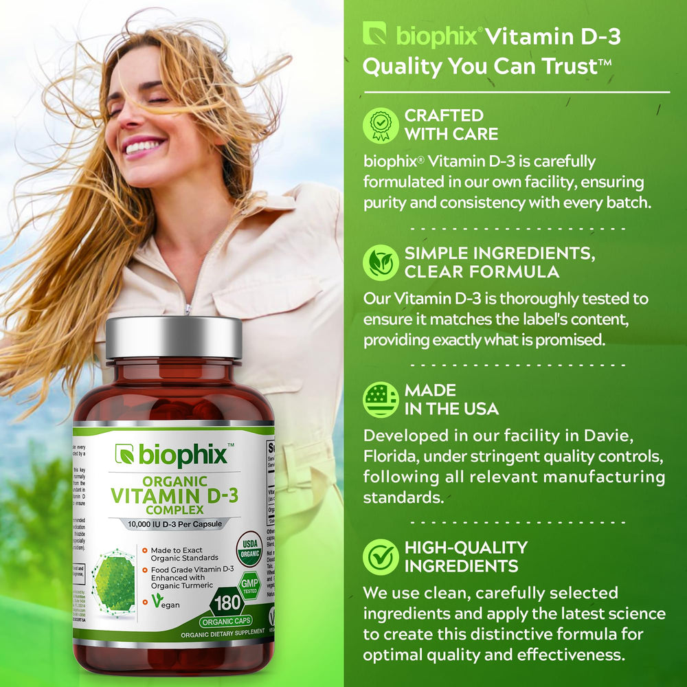 Biophix Vitamin D-3 on shelf signals convenient daily vitamin routine.