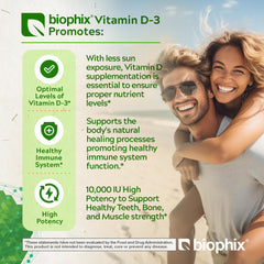 Biophix Vitamin D-3 Organic Complex cap close-up highlighting turmeric enrichment for everyday support.