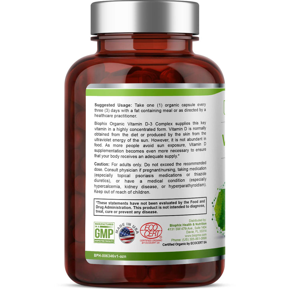 Biophix Vitamin D-3 Turmeric bottle and dish ready for dosing.