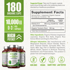 Biophix Vitamin D-3 Turmeric bottle on desk supports a consistent supplementation routine.