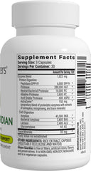 BIOptimizers Gluten Guardian 3.0 capsules closeup, six plant-based enzymes for digesting gluten