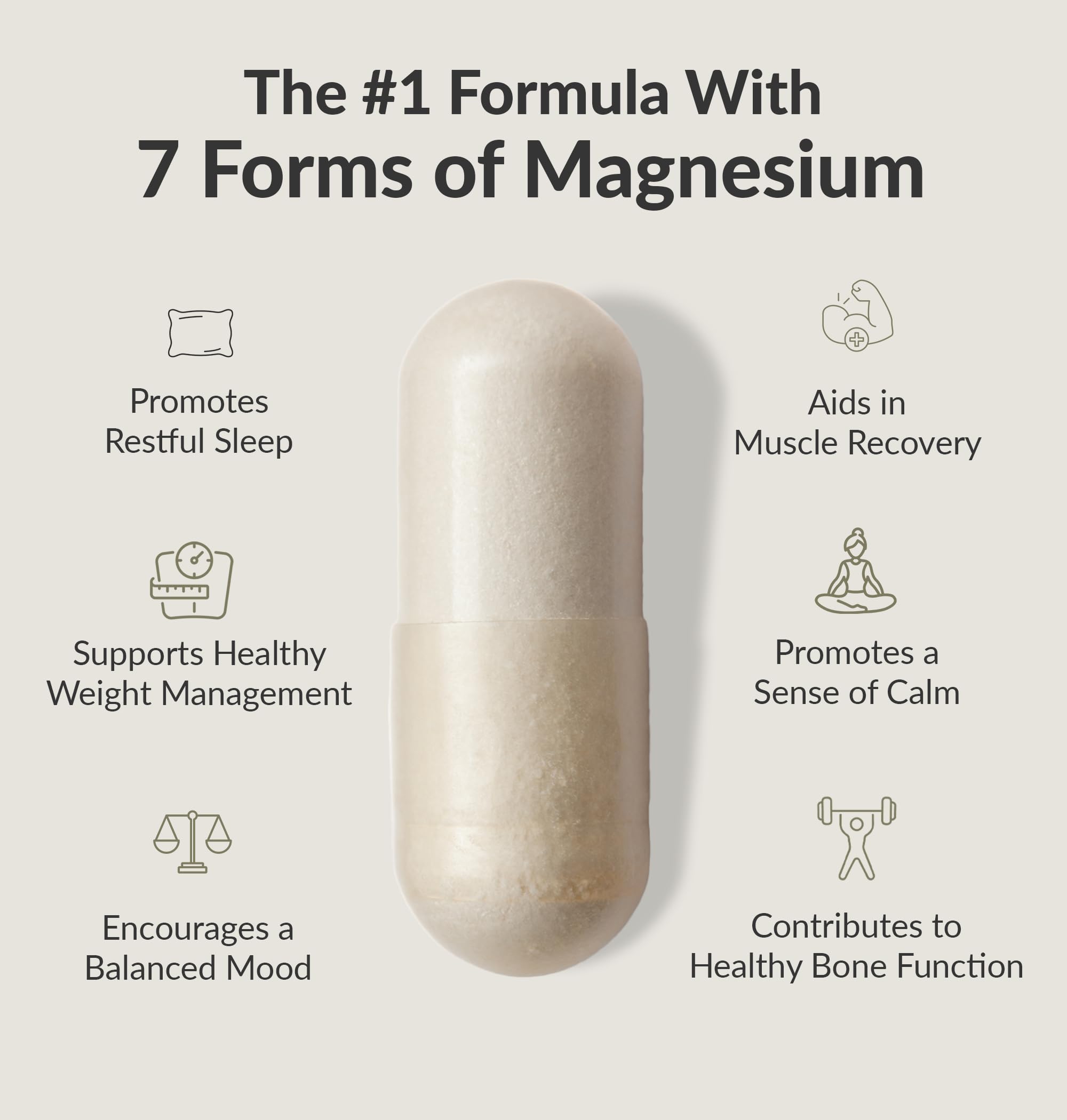BIOptimizers magnesium capsules close-up highlighting easy-to-swallow form.